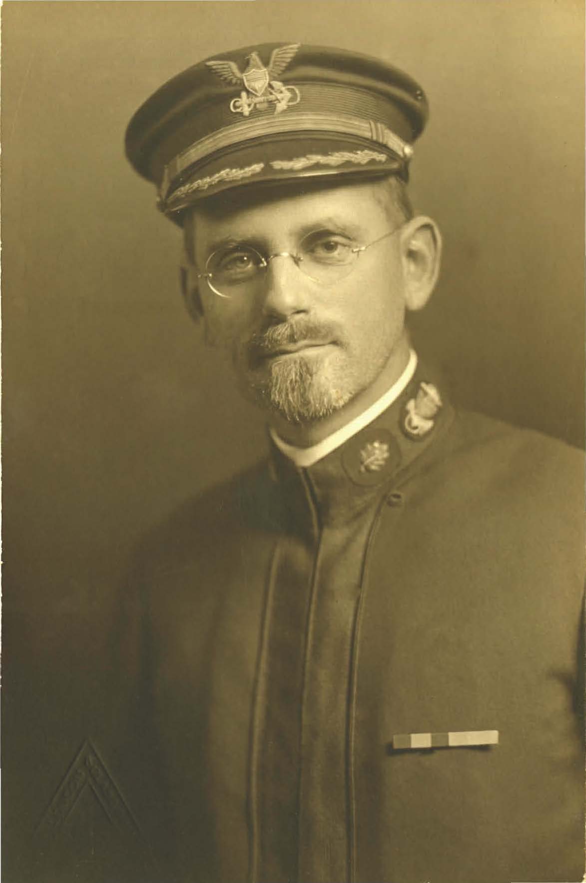 A photograph of the captain of the USCGC Tampa, Charles Satterlee, taken in the spring of 1918 in London. (U.S. Coast Guard)
